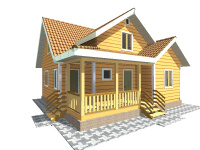 Каркасный дом 8х8 | Одноэтажные с мансардой деревянные дачные дома 8х8
