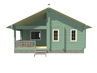 Дом из бруса 8,5х9,6 | Одноэтажные деревянные дачные дома 8х9